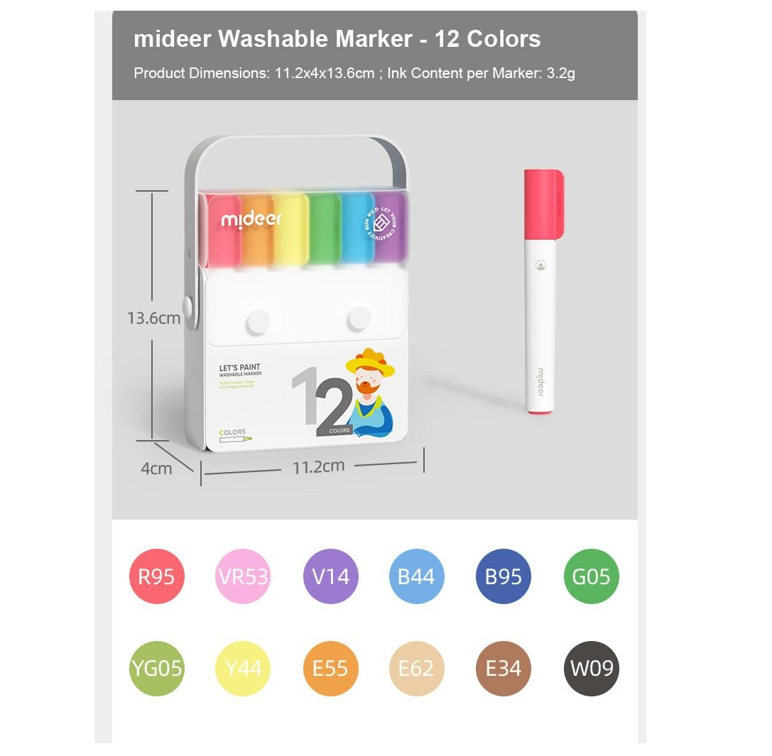 Let's Paint Washable Markers 12 pack
