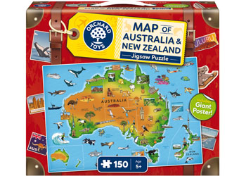 Map Of Australia & New Zealand Jigsaw Puzzle