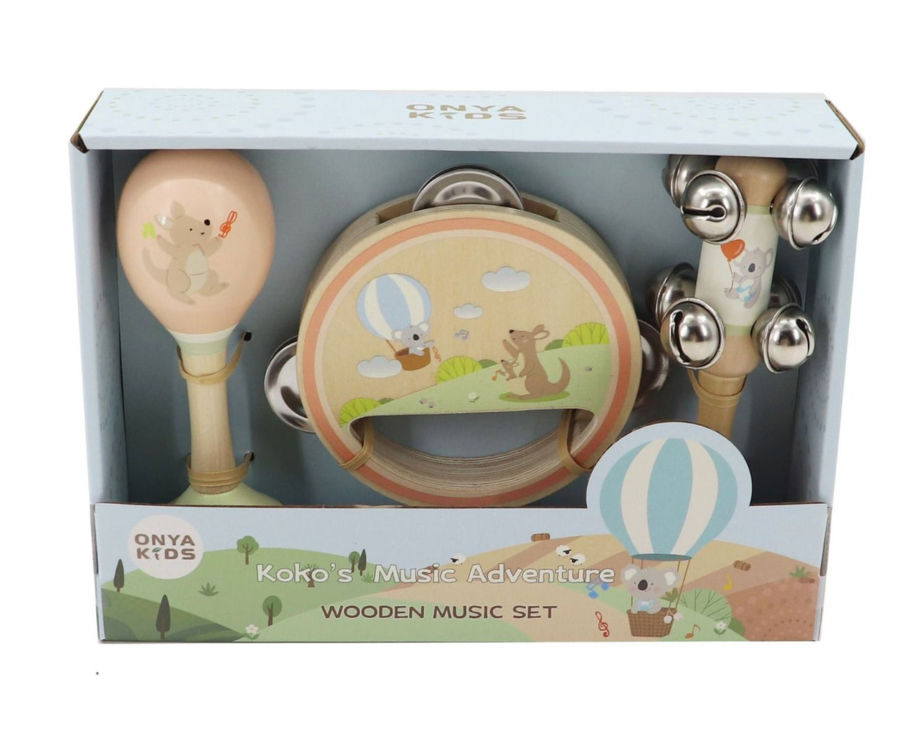 KoKo's Music Adventure - Wooden Music 3pc Set (Koala and Kangaroo)