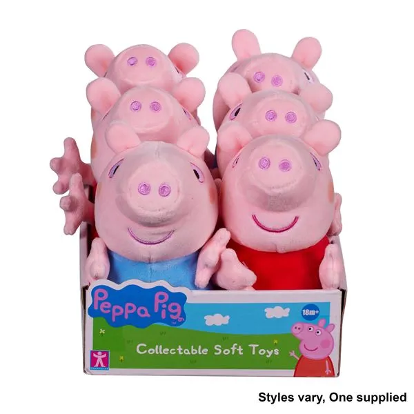 Peppa Pig Collectable Soft Toy 2 asst