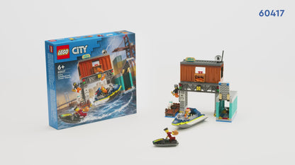 Police Speedboat and Crooks Hidehout LEGO 60417