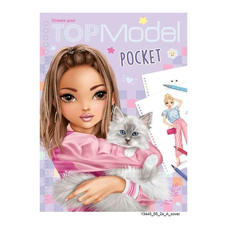 Top Model Kitten Pocket Colouring Book - Fergie