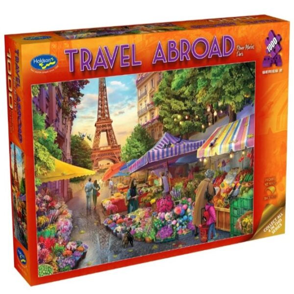 1000 pc Puzzle - Travel Abroad / Flower Market, Paris