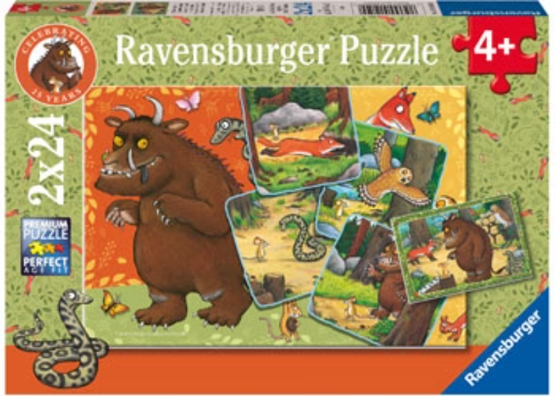 2 x 24 pc Puzzle - 25 years of the Gruffalo