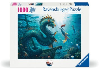 1000 pc Puzzle - Dragon Mermaid and Turtles