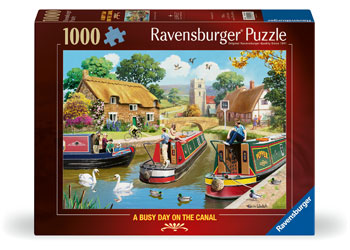 1000 pc Puzzle - A Busy Day On The Canal