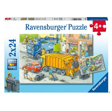 2 x 24 pc Puzzle - Working Trucks