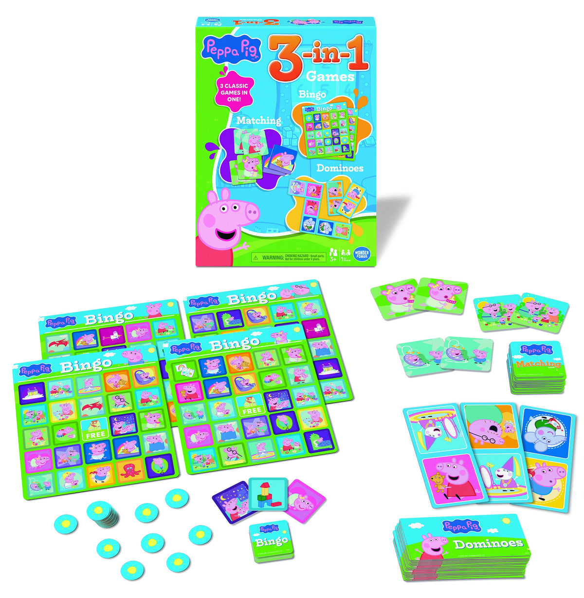 Peppa Pig 3-in-1Games (Bingo, Matching, Dominoes)