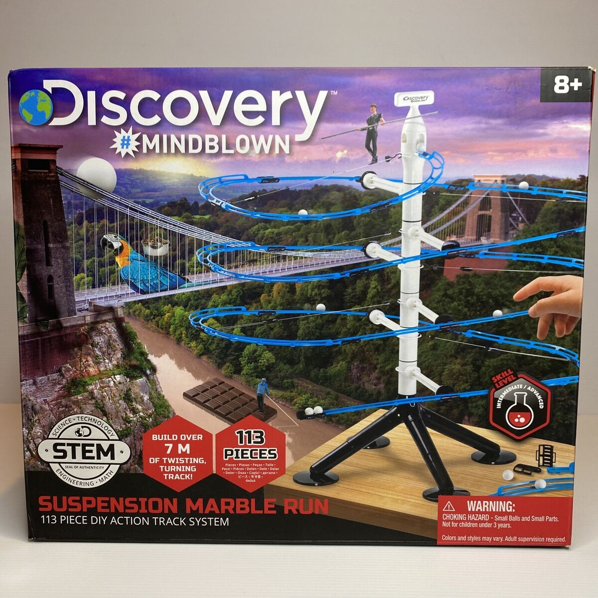 Marble Run System Suspension Marble Run - 113 Piece DIY Action Track System