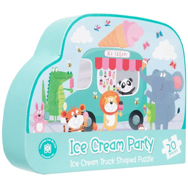 20 pc Ice Cream Party - Ice Cream Truck Shaped Puzzle