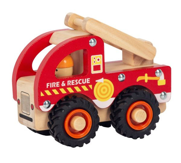 Wooden Wheelie Vehicle - Fire Engine