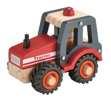 Wooden Wheelie Vehicle - Red Tractor