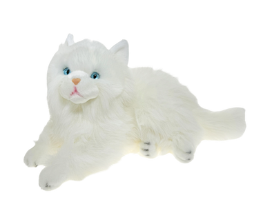 White Cat Lying - 30cm Plush