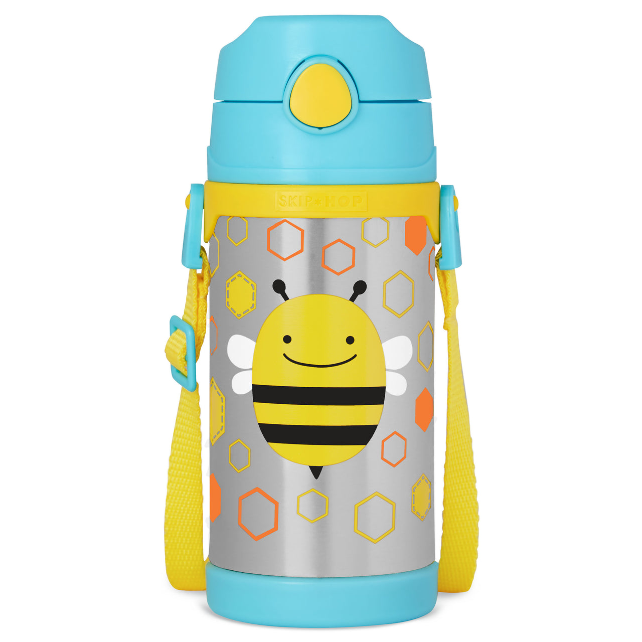 Zoo Large Insulated Stainless Steel Straw Bottle 360ml