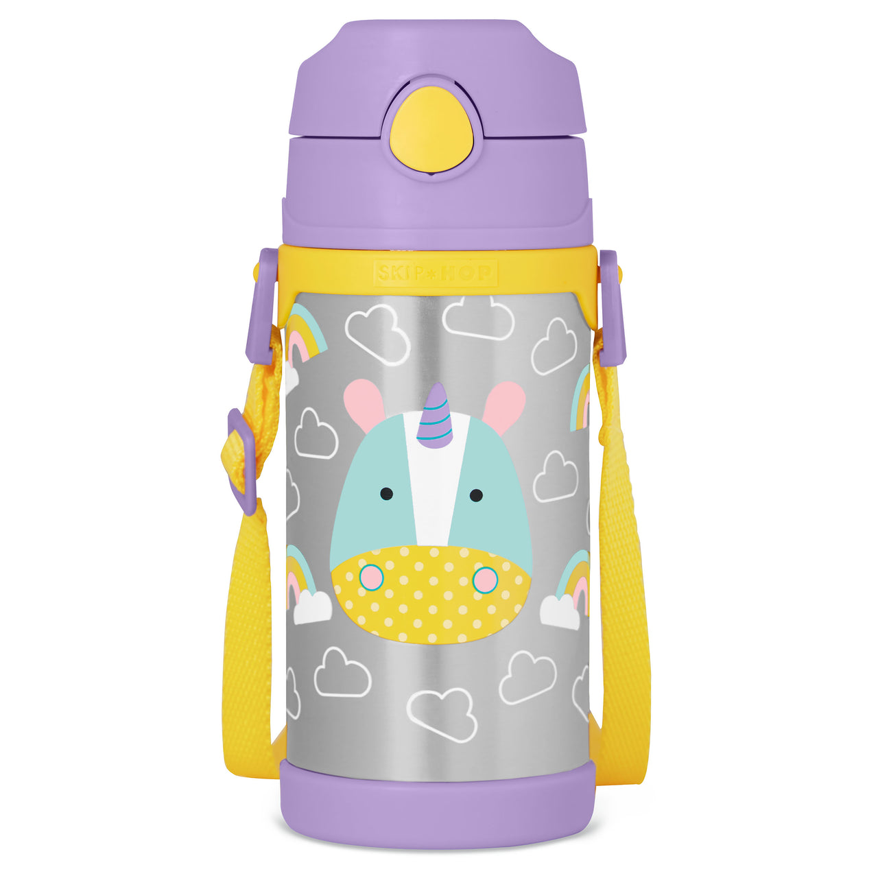 Zoo Large Insulated Stainless Steel Straw Bottle 360ml