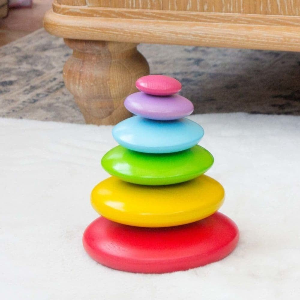 Rainbow Stacking Pebbles – Toys and Tales