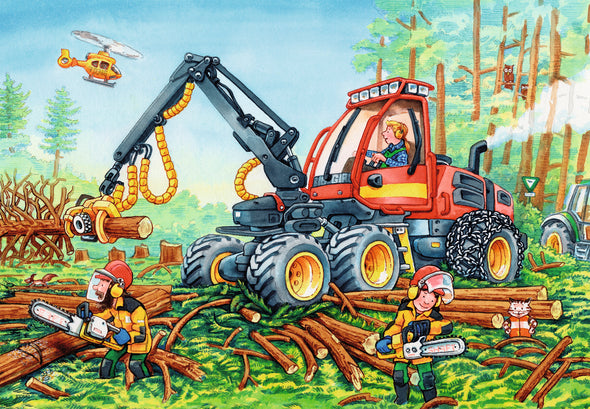 2 x 24 pc Puzzle - Diggers at Work