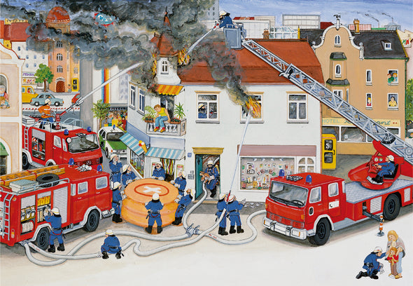 2 x 24 pc Puzzle - With The Fire Brigade