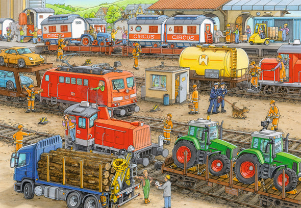 2 X 24 pc Puzzle - Busy Train Station