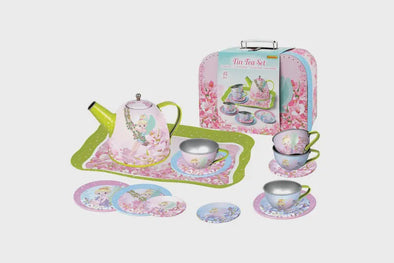 Fairy Tin Tea Set in Suitcase - 15 pcs