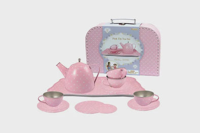 Pink Tea Set in Suitcase - 15 pcs