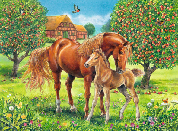 100 pc Puzzle - Horses in the Field