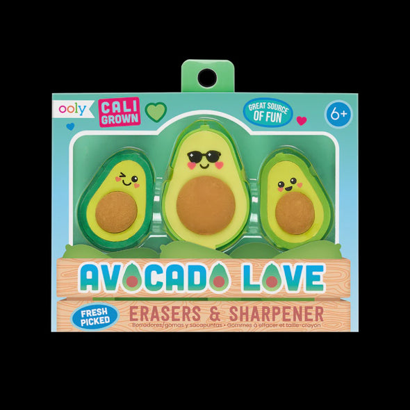 Avocado Love Erasers and Sharpener