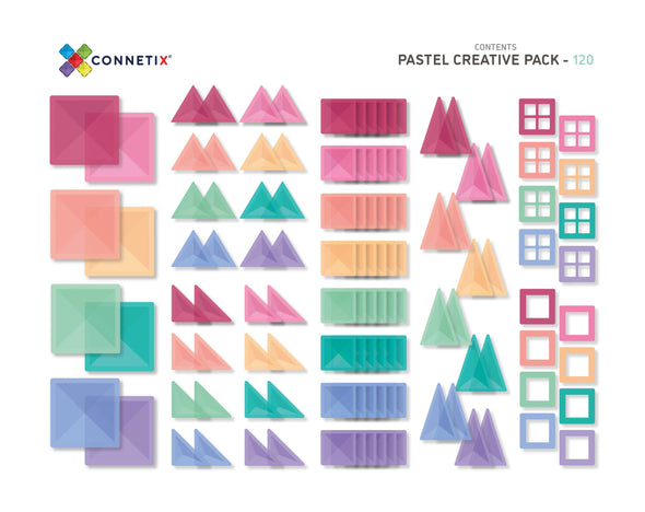 Connetix Creative Pack 120 Pieces Pastel