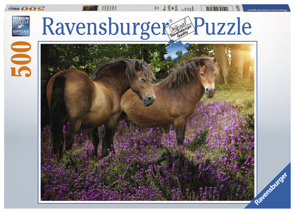 500 pc Puzzle - Ponies in Flowers