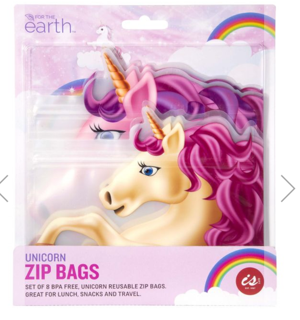 Unicorn Zip Bags