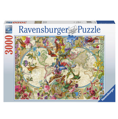 3000 pc Puzzle - Flora & Fauna World Map