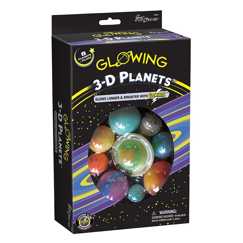 Glowing 3D Planets