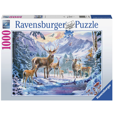 1000 pc Puzzle - Deer and Stags in Winter