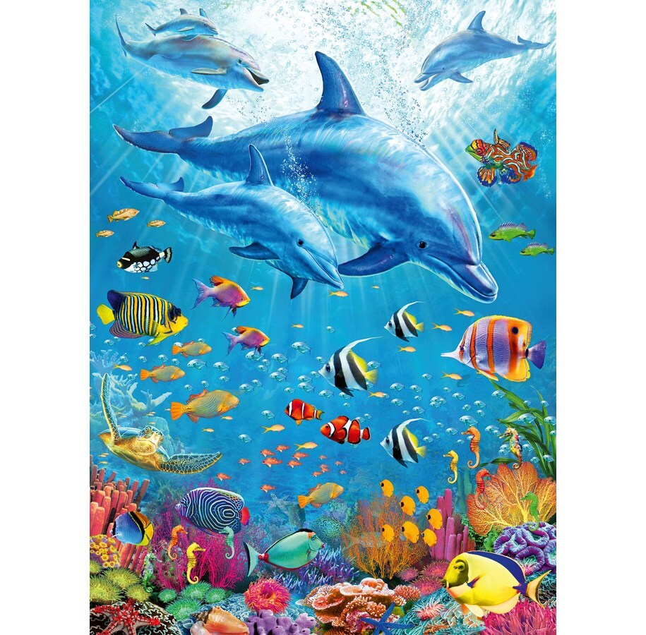 100 pc Puzzle - Pod of Dolphins