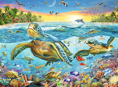 100 pc Puzzle - Swim with the Turtles
