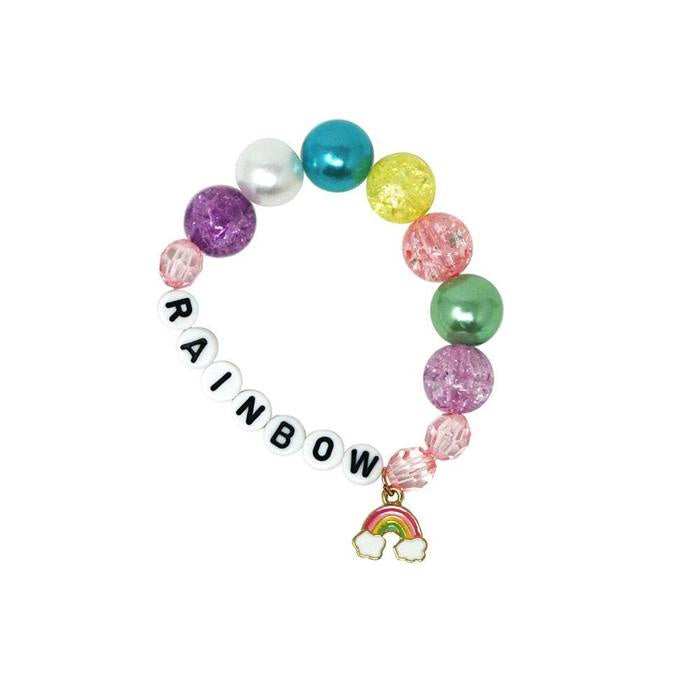 Bracelet - Rainbow Letters and Charm
