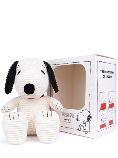 Snoopy Sitting Corduroy Cream in Giftbox 11"