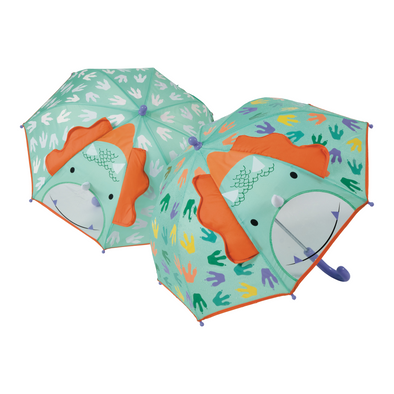 3D Colour Change Umbrella - Dinosaur