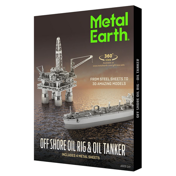 Metal Earth Model Kit - Offshore Oil Rig & Oil Tanker