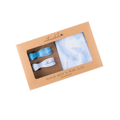 Muslin Wrap & Pram Clips Set