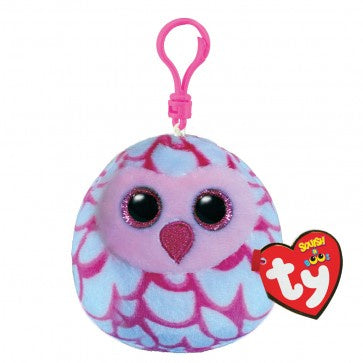 Squishy Beanie Clip - Pinky the Owl