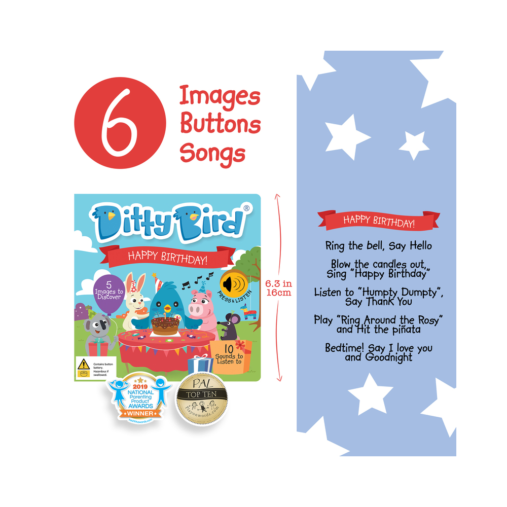 Ditty Bird Book - Happy Birthday