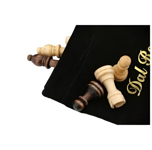 Chess Set - Walnut inlaid, folding 12"