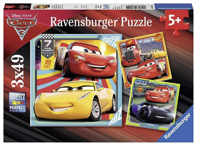 3 x 49 pc Puzzle - Disney Cars 3 Legends of the Track
