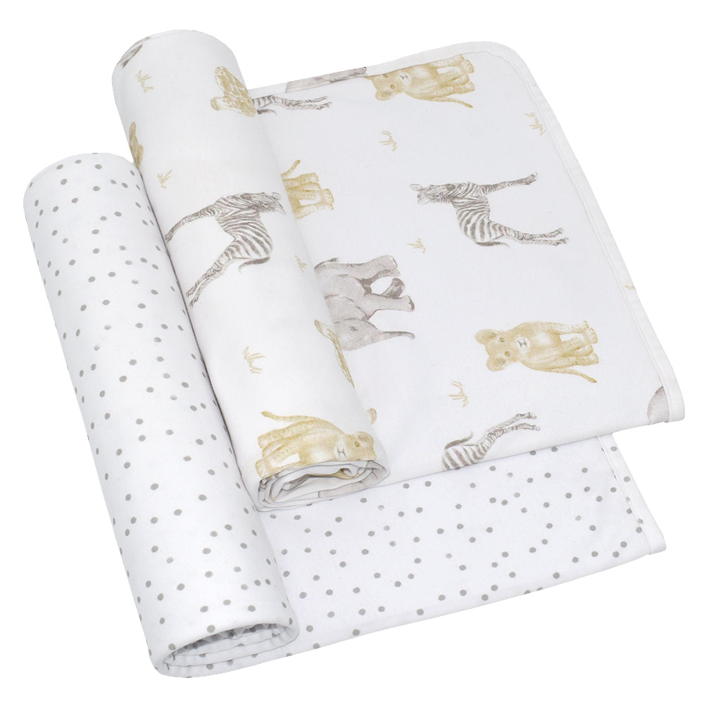 Jersey Swaddle Wraps - 2 pk assorted