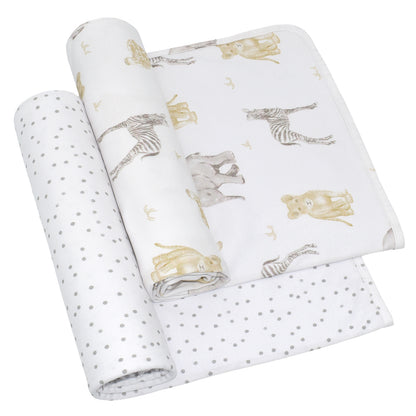 Jersey Swaddle Wraps - 2 pk assorted