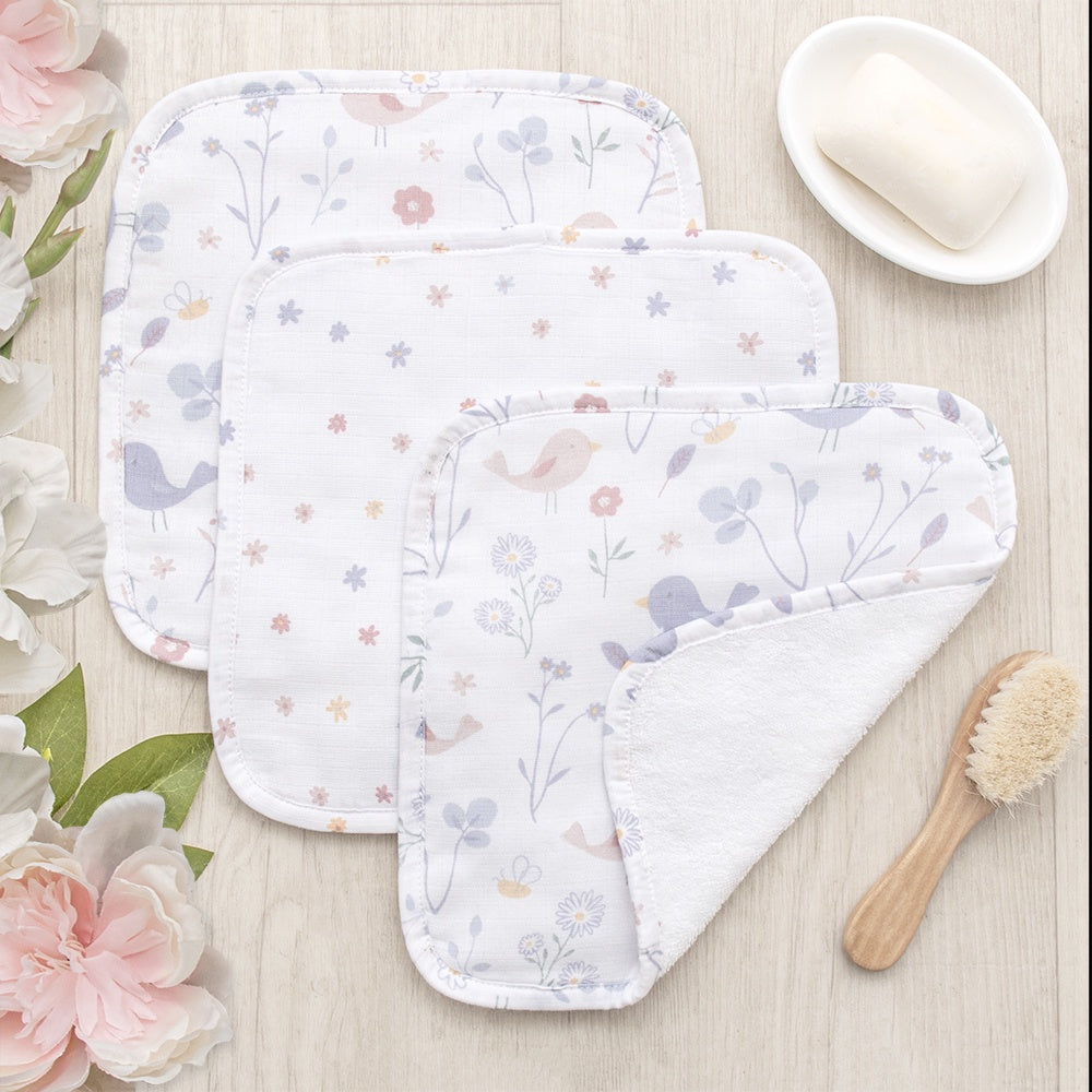Muslin 3pk Face Wash Cloths