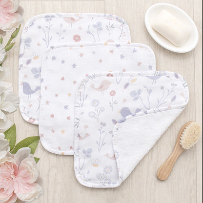 Muslin 3pk Face Wash Cloths