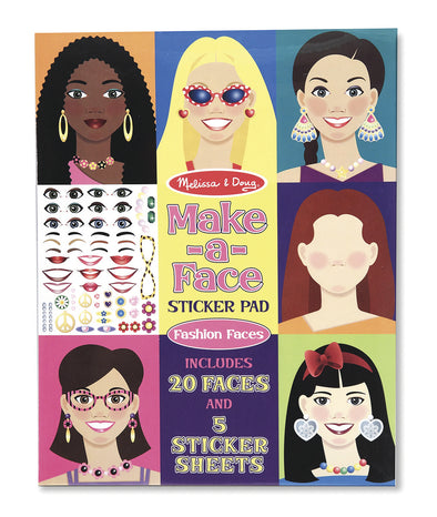Make-a-Face Sticker Pad - Fashion Faces