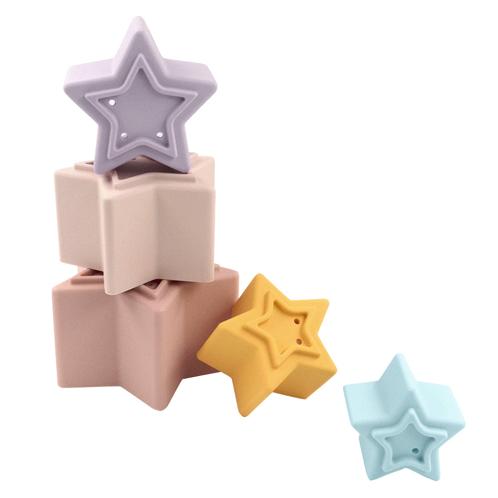 Silicone Stars Nesting Block - Multi